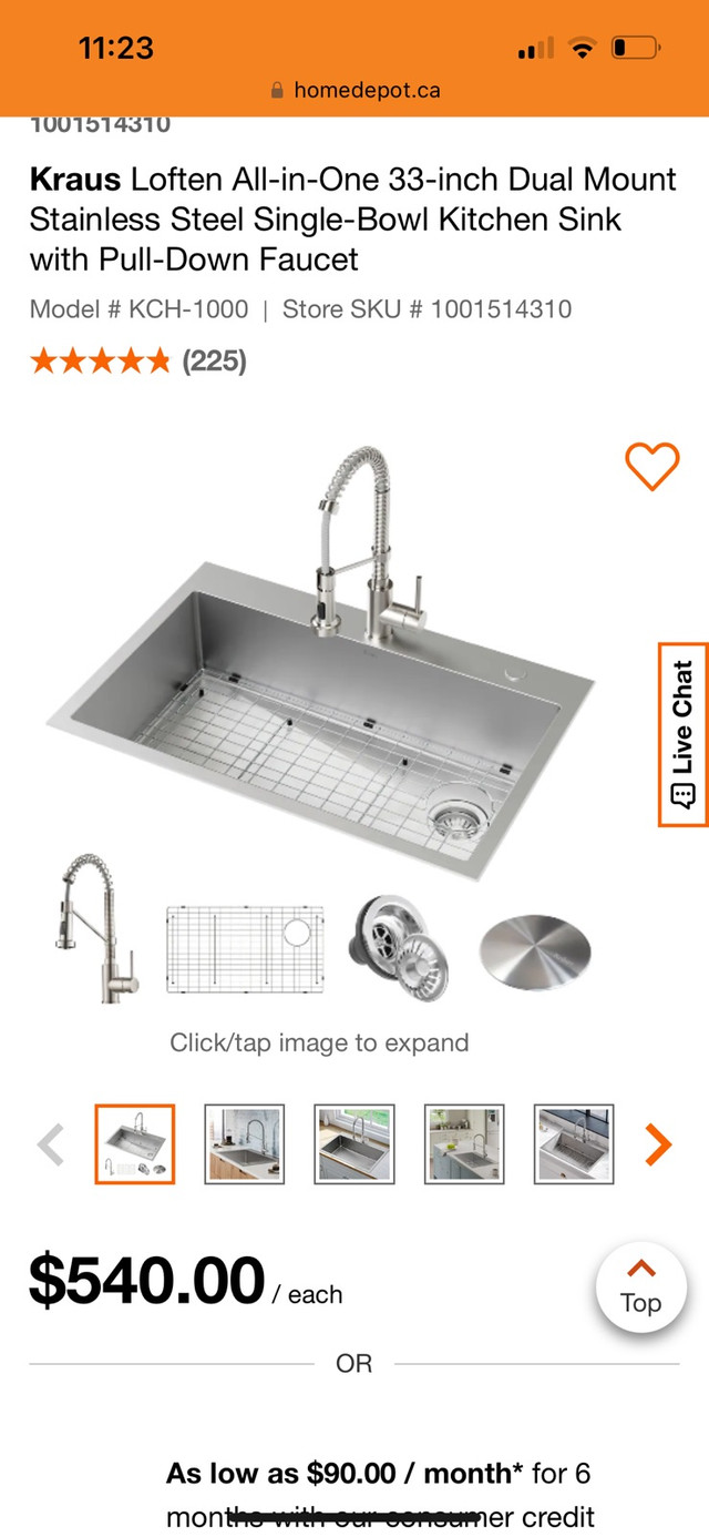 Sink with rack - no faucet  in Plumbing, Sinks, Toilets & Showers in Markham / York Region