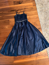 Navy Formal Dress/Gown Strappy Back with Waist Detail