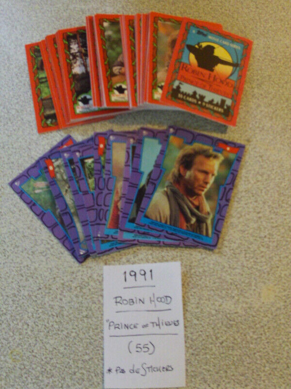 SERIE DE CARTES DU FIL ROBIN HOOD PRINCE OF THIEVES 1991 dans Art et objets de collection  à Laval/Rive Nord