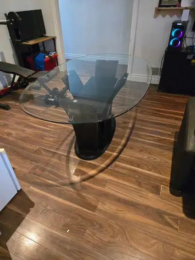 glass top dining room table, View more