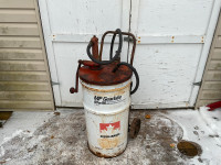 Original Petro Canada Drum with Pump and Dolly Cart $100