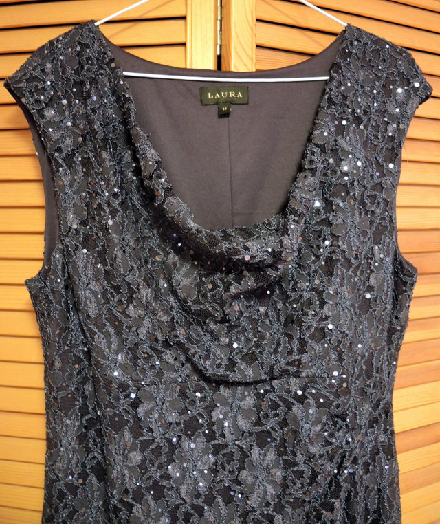 SEQUIN LACE DRAPE NECK DRESS - Absolutely gorgeous! in Women's - Dresses & Skirts in Markham / York Region