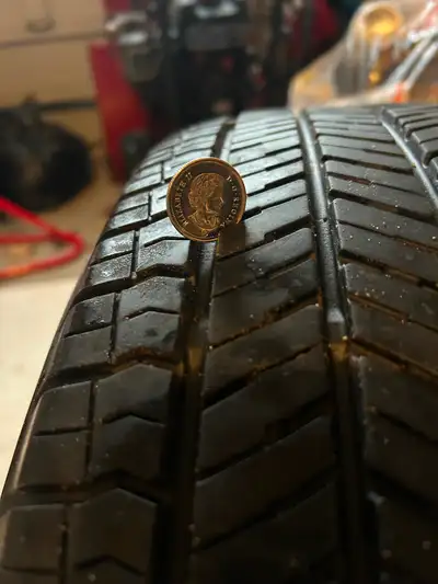 Set of 4 Yokohama all-season tires Size: 225/65R17 102H Removed from a 2024 Mazda CX-5 Only 1.5 seas...