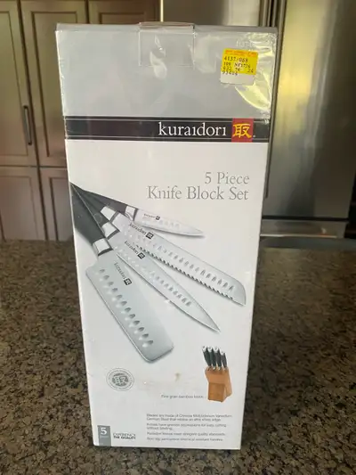 Kuraidori 5 piece knife block set, View more