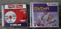 DVD+R  Verbatim et DVD + RW Staples