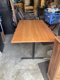 Wood Table with metal legs 