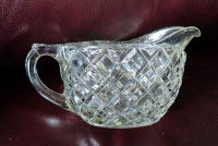 Vintage Waterford Waffle Clear Oval Creamer