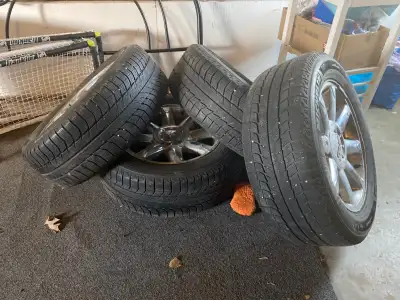 Used tire and rims for sale coming off a 2011 Sierra 1500 truck Rims: • Michelin X-Ice snow winter t...