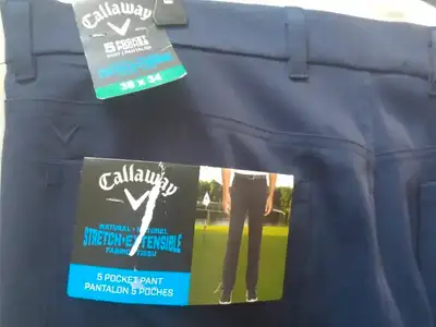 Mens Callaway, etc., Golf Pants, NEW, Stretch, 5 pockets -$15.00, View more