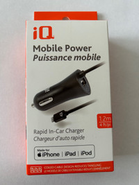 Mobile power rapid in-car charger for iPhone iPod iPad