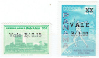 PANAMA. SÉRIE DE 2 timbres avec OVERPRINT,1960.