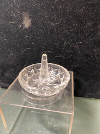 Clear Glass Ring Dish Jewelry Holder Vintage