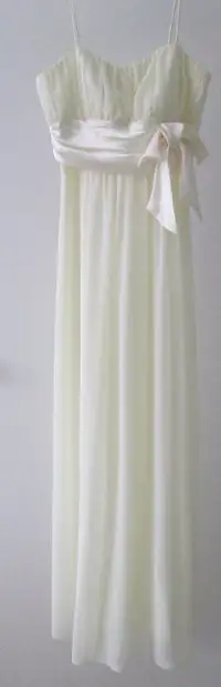 Long Dress Cream Color Extra Small