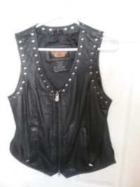 Womens Harley Davidson leather vest
