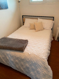 Twin bed frame, mattress and box spring