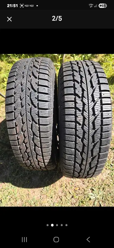 LIKE NEW- 2 TIRES FIRESTONE ' WINTER FORCE - 2 UV . DOT - 1323 . ONE YEAT OLD. BOLT PATTERN 5X114.3...