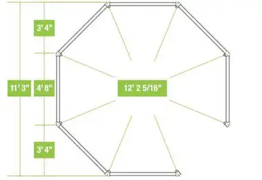 BRAND NEW IN BOX 12FT YARDISTRY OCTAGON MERIDIAN GAZEBO $3400 in Patio & Garden Furniture in Windsor Region - Image 5