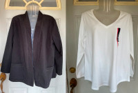 Alia Black Open Jacket & George White T-Shirt - Both $10