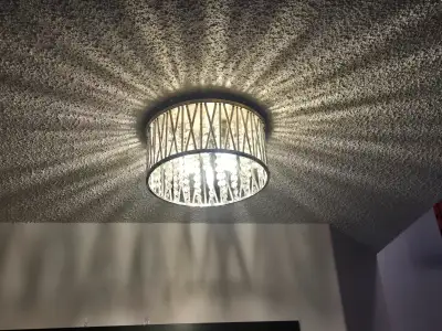 Flush Mount Silver and Crystal Light, View more
