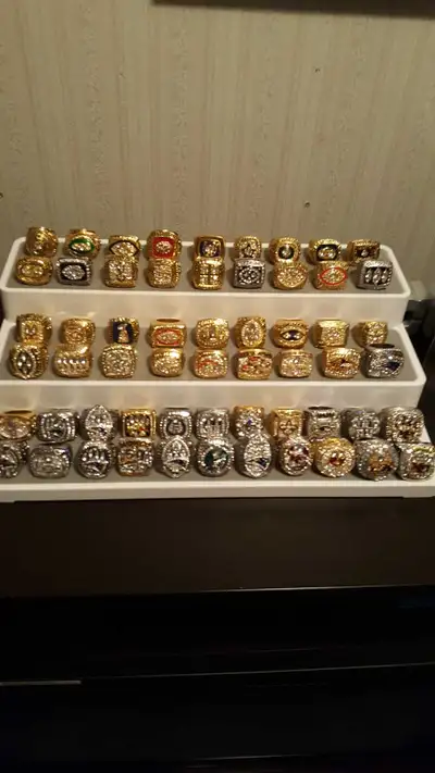 NFL ALL 58 SUPERBOWL REPLICA RINGS HEAVY MADE OF METAL EXACT SAME REPLICA RINGS PLAYERS GOT GREAT FO...
