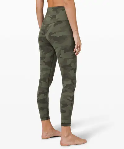 Lululemon Leggings Women, Align Full Length 31" High Rise, Heritage Camo Green, Size 6 Excellent con...
