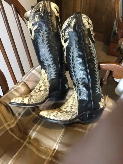 Genuine Leather and Snake Womens Cowboy Boots, View more