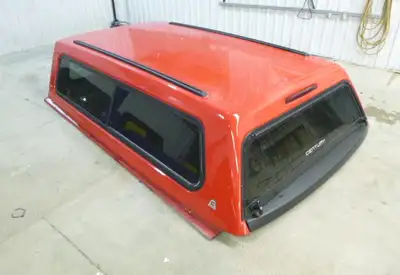 2019- 2026 Chevrolet Silverado 1500 8' G7C Red Century Truck Cap with roof tracks,Front Sliding Wind...