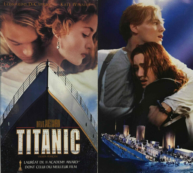 VHS - Titanic (2 cassettes) - 10$ Boitier dans CD, DVD et Blu-ray  à Granby - Image 2