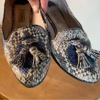 Miu miu ballerina snake skin flat shoes (femme)