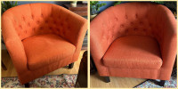 2 Upholstered Barrel Chairs