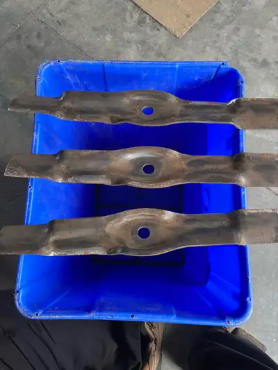 Ad will be taken down when sold! I have 3 M177791 mulching blades that were just found at the dealer...
