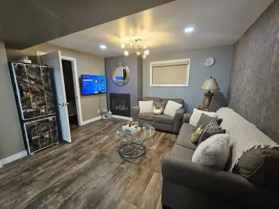 ALL INCLUSIVE !! FULLY FURNISHED 2 Bedroom NEW Basement Unit for rent in Windsor Rent: All Inclusive...