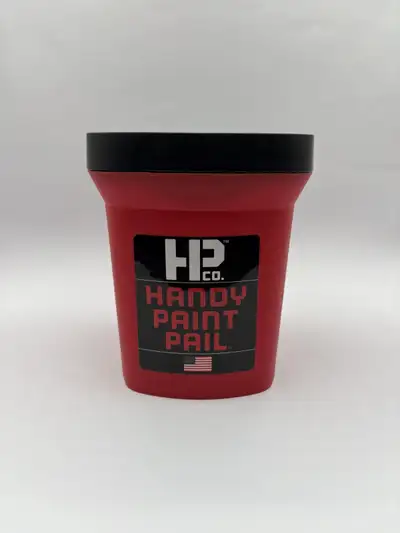 Hand Held Plastic Paint Pail with Magnetic Brush Holder, 1 Quart, View more