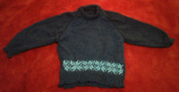 Toddlers Baby Sweater 16 Navy with Blue Snow Flakes $50.00