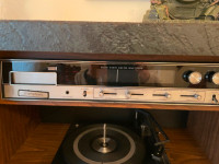 Vintage stereo system with fireplace