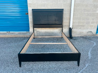 FREE DELIVERY•MAPLE WOOD DOUBLE / FULL SIZE BED FRAME w/ LEATHER