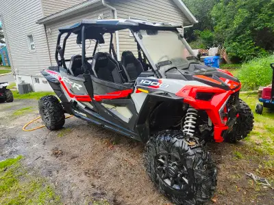 2023 rzr xp4 1000 premium. Very low kilometers 1788. Eveything works as it should. I added the roof,...