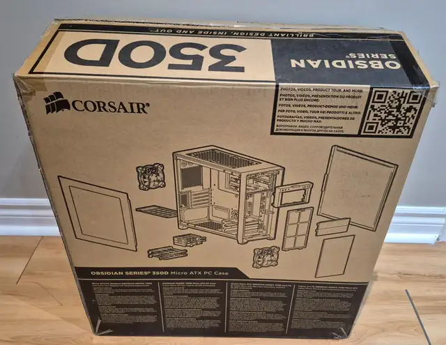 Corsair Obsidian Series 350D Mini-Tower Case (Window) in System Components in Oakville / Halton Region - Image 6
