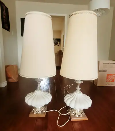 Vintage MCM Pair of Matching Lamps Fully Functional, View more