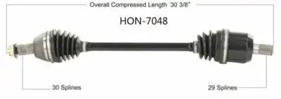OPEN TRAIL OE 2.0 AXLE REAR HON HON-7048 2020 - SXS10S2R Talon 1000R 2019 - SXS10S2R Talon 1000R Chr...