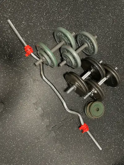 dumbbells and weights, View more