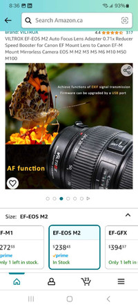 VILTROX EF-EOS M2 Auto Focus Lens Adapter