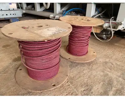 Fire Alarm Cable – Armoured Red (Electro Cables) – 2 Partial Rolls I have 2 partial rolls of commerc...