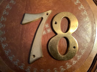 Vintage Brass House/Cottage Numbers 