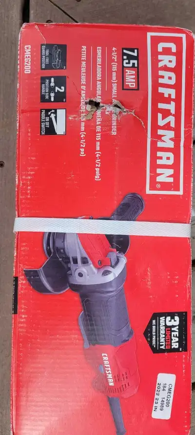 Craftsman 7.5A, 4-1/4" Angle Grinder (N.I.B), View more