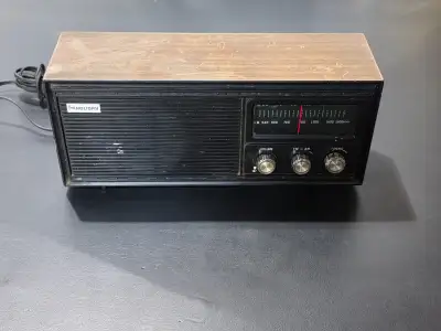 Vintage 70s Holiday AM/FM Wood Grain Radio - Works, View more