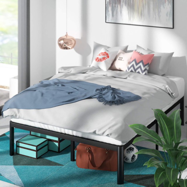 BRAND NEW Zinus Van 16 Inch King Size Metal Platform Bed Frame in Beds & Mattresses in London - Image 4