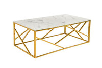 New Sleek Carole Marble Coffee Table Big Clearance Sale