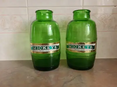 Vintage Mickey's big mouth barrel bottles, View more