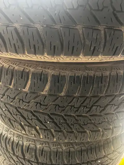 Selling a set of 4 Goodyear Ultra Grip Winter tires mounted on 17” steel rims. These came off a 2013...